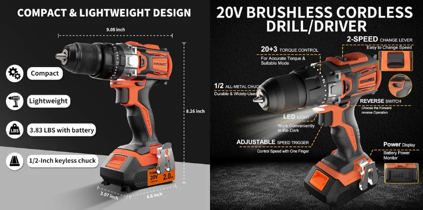 kafuwell cordless drill
