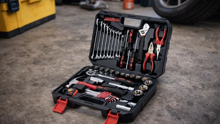 65-Piece Household Tool Kit — Includes Sockets and Screwdrivers, Suitable for Automotive Repair