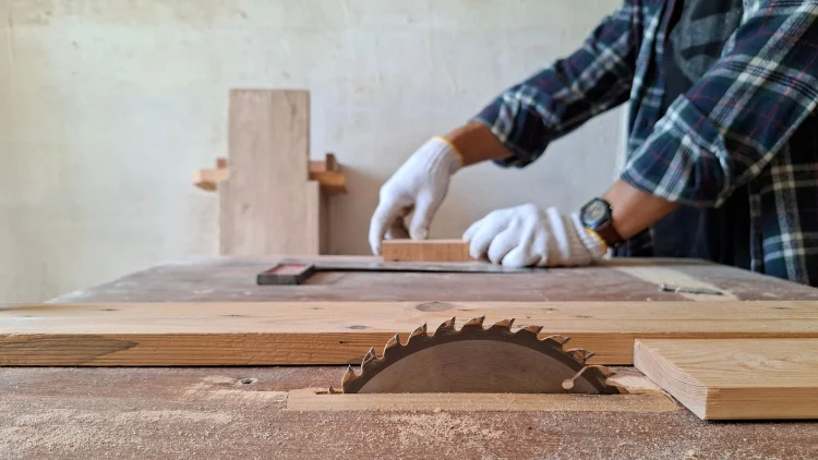 Use a table saw to cut the wood.