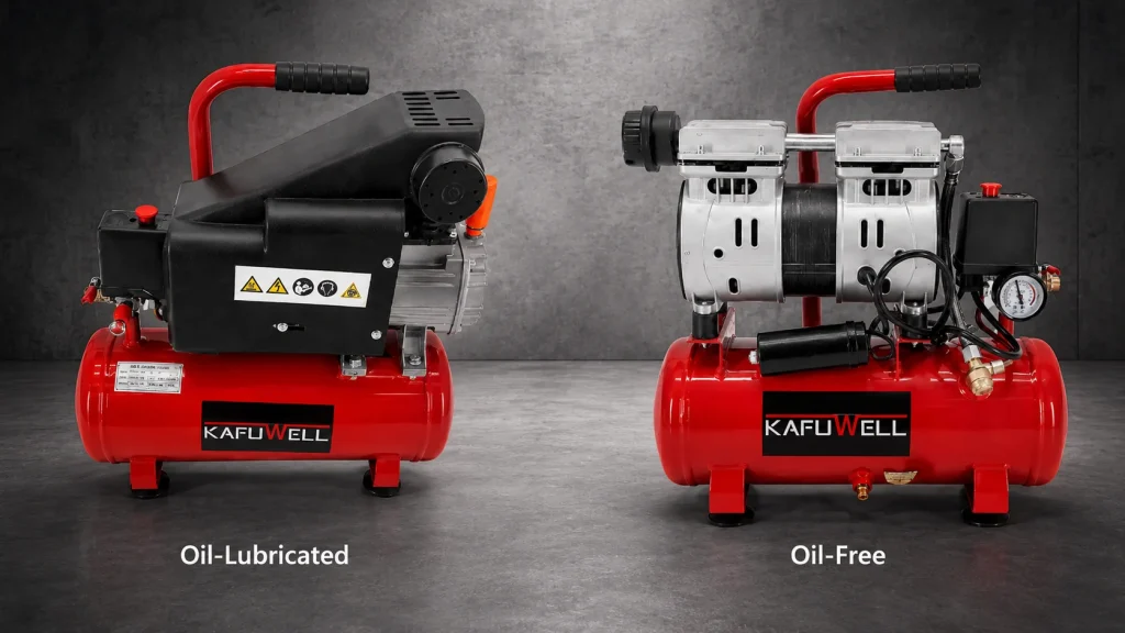 KAFUWELL Oil-Lubricated and Oil-Free Portable Air Compressors
