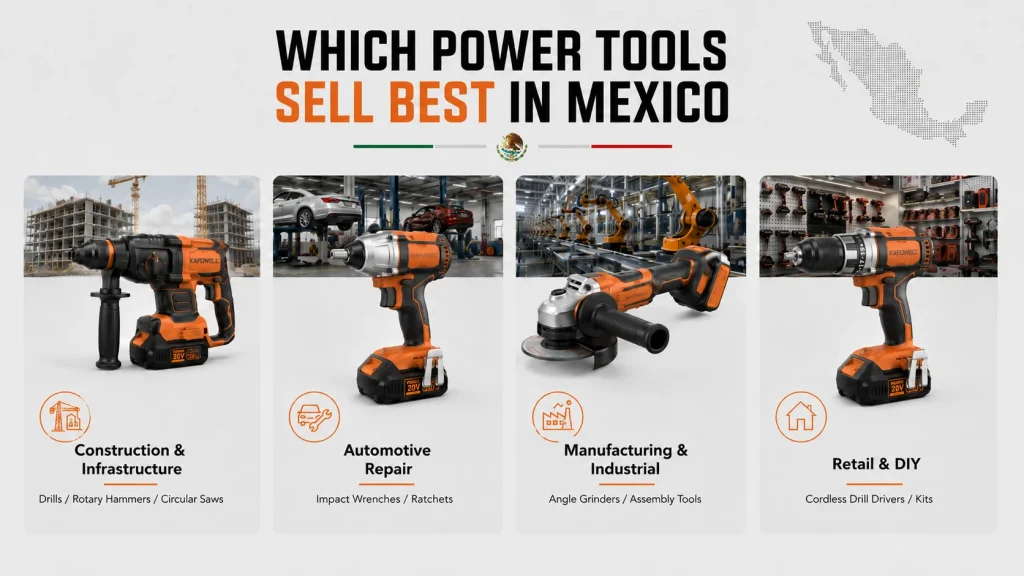 Best-selling power tool categories in Mexico